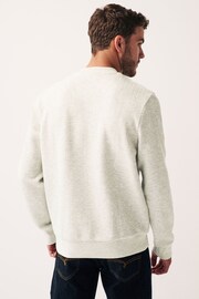 Ecru Cream Marl Textured Crew Sweatshirt - Image 6 of 9