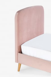 Opulent Velvet Blush Pink Kids Matson Standard Upholstered Bed - Image 5 of 6