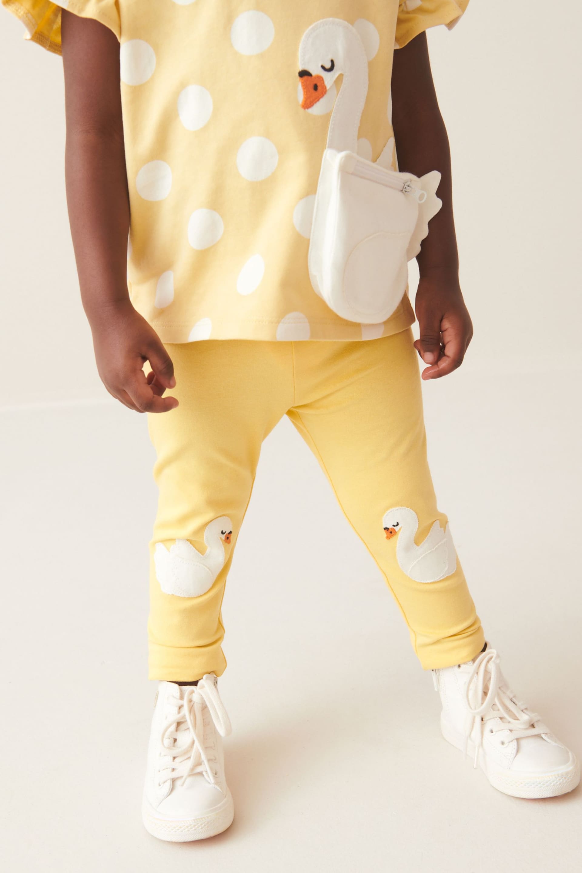 Yellow Embroidered Leggings (3mths-7yrs) - Image 3 of 8