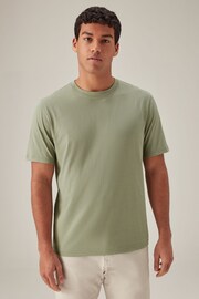 Green Sage Regular Fit Essential Crew Neck T-Shirt - Image 3 of 7