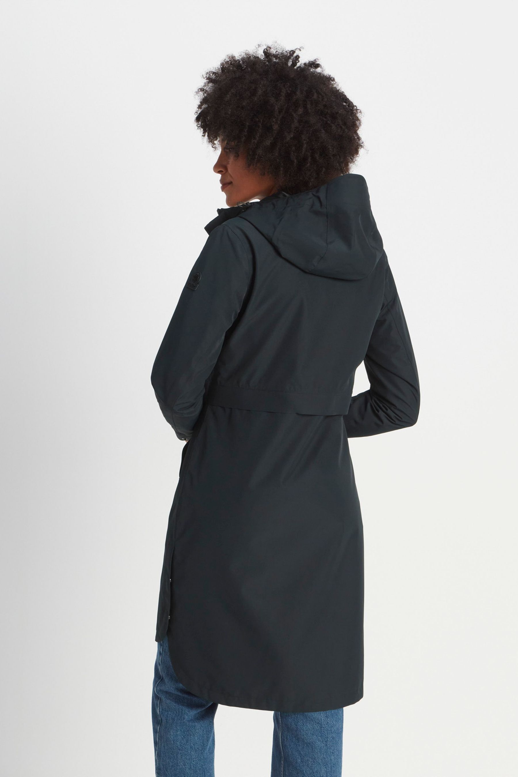 Buy Tog 24 Black Long Saunter Waterproof Jacket from the Next UK online shop
