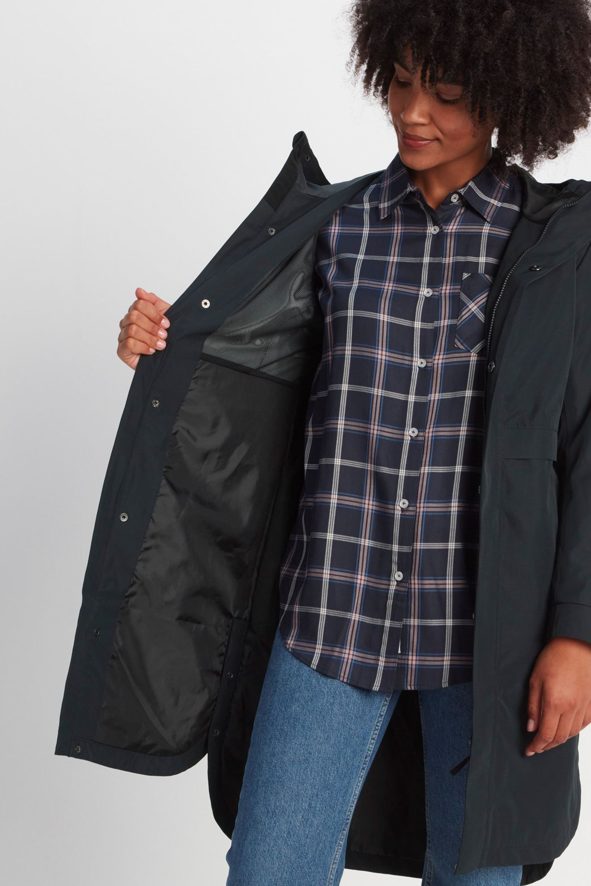 Tog 24 Black Long Saunter Waterproof Jacket - Image 7 of 10