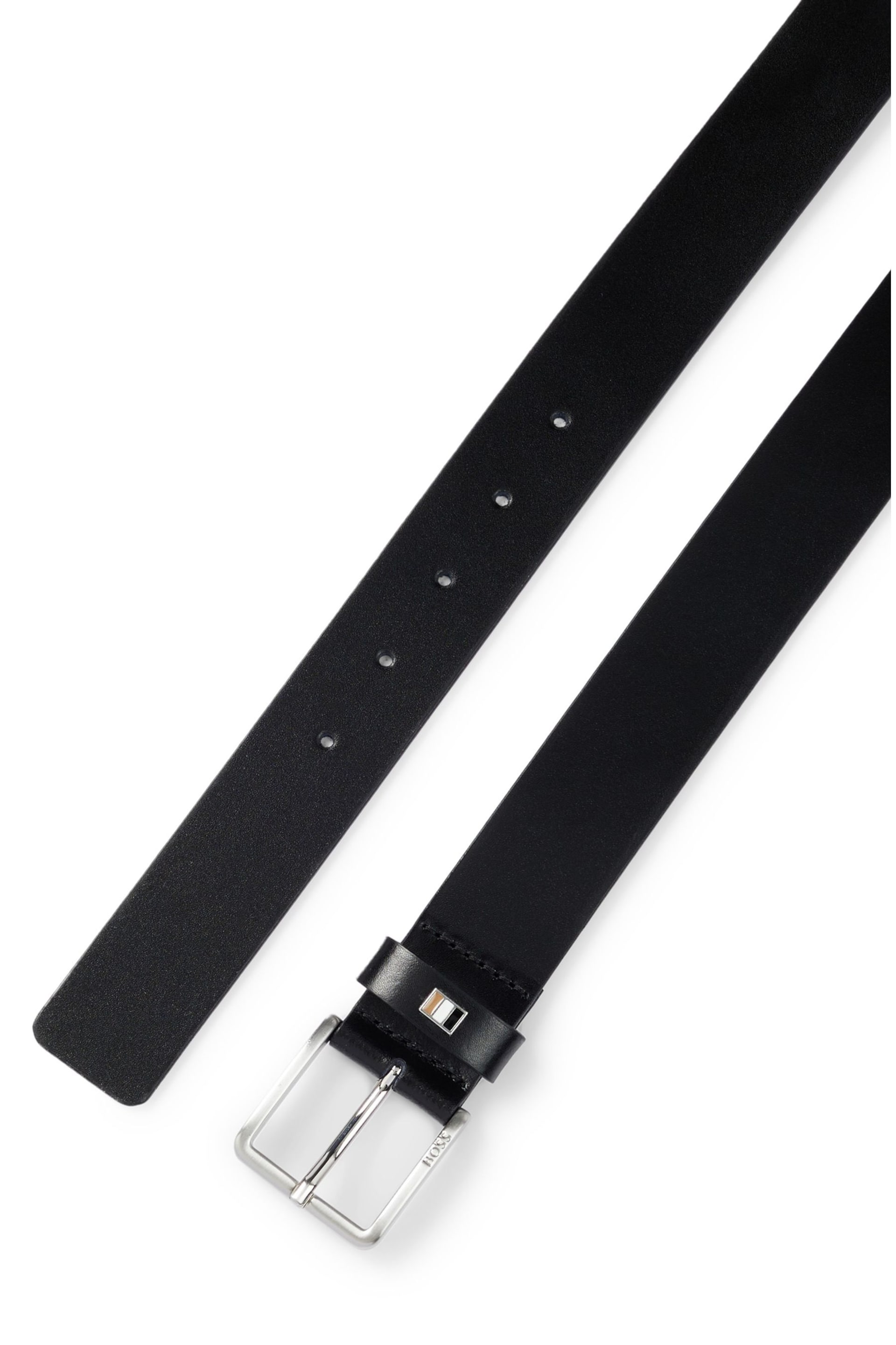 BOSS Black Flag Buckle Leather Belt - Image 3 of 4