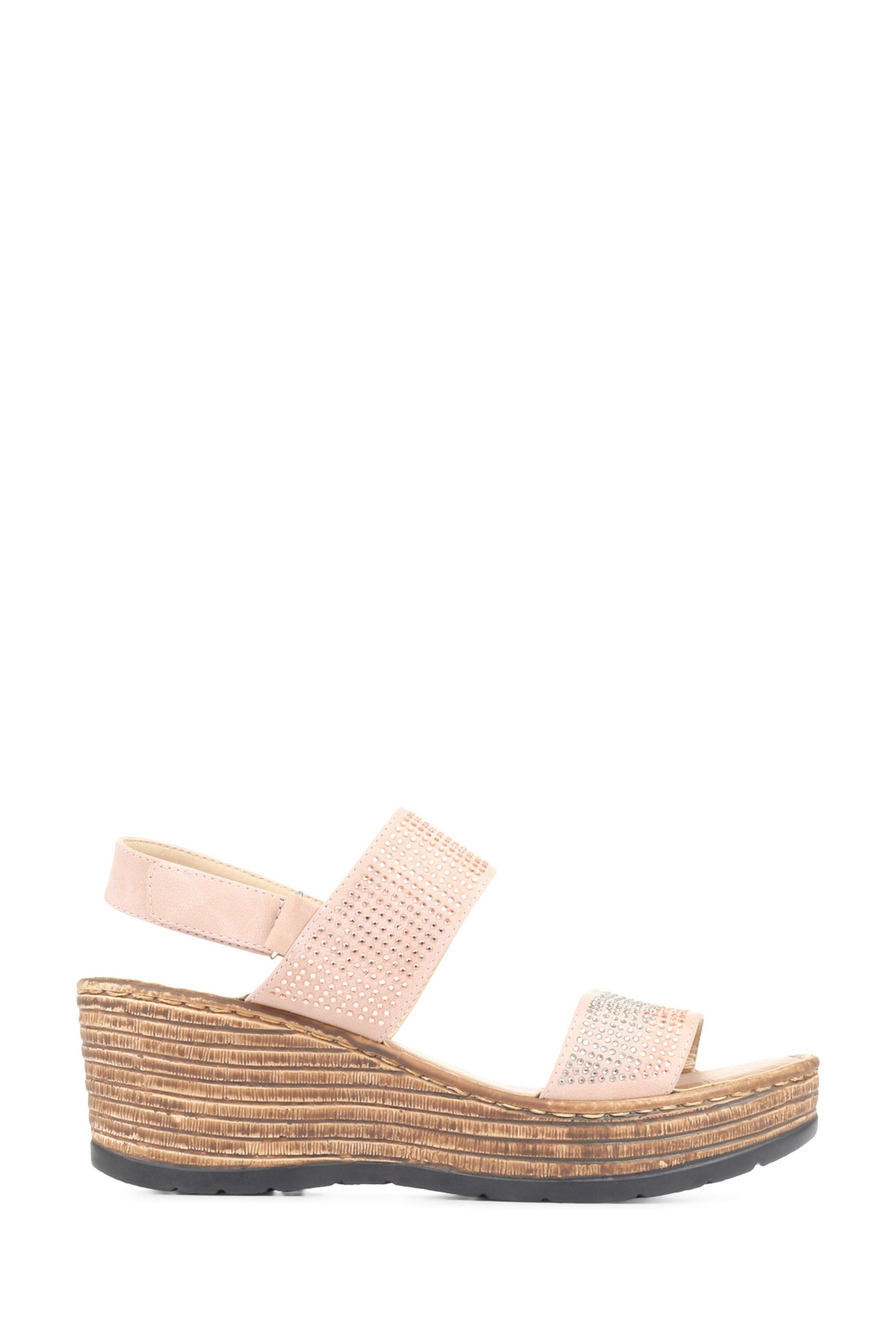 Buy Pavers Pink Lightweight Wedge Sandals from Next Luxembourg