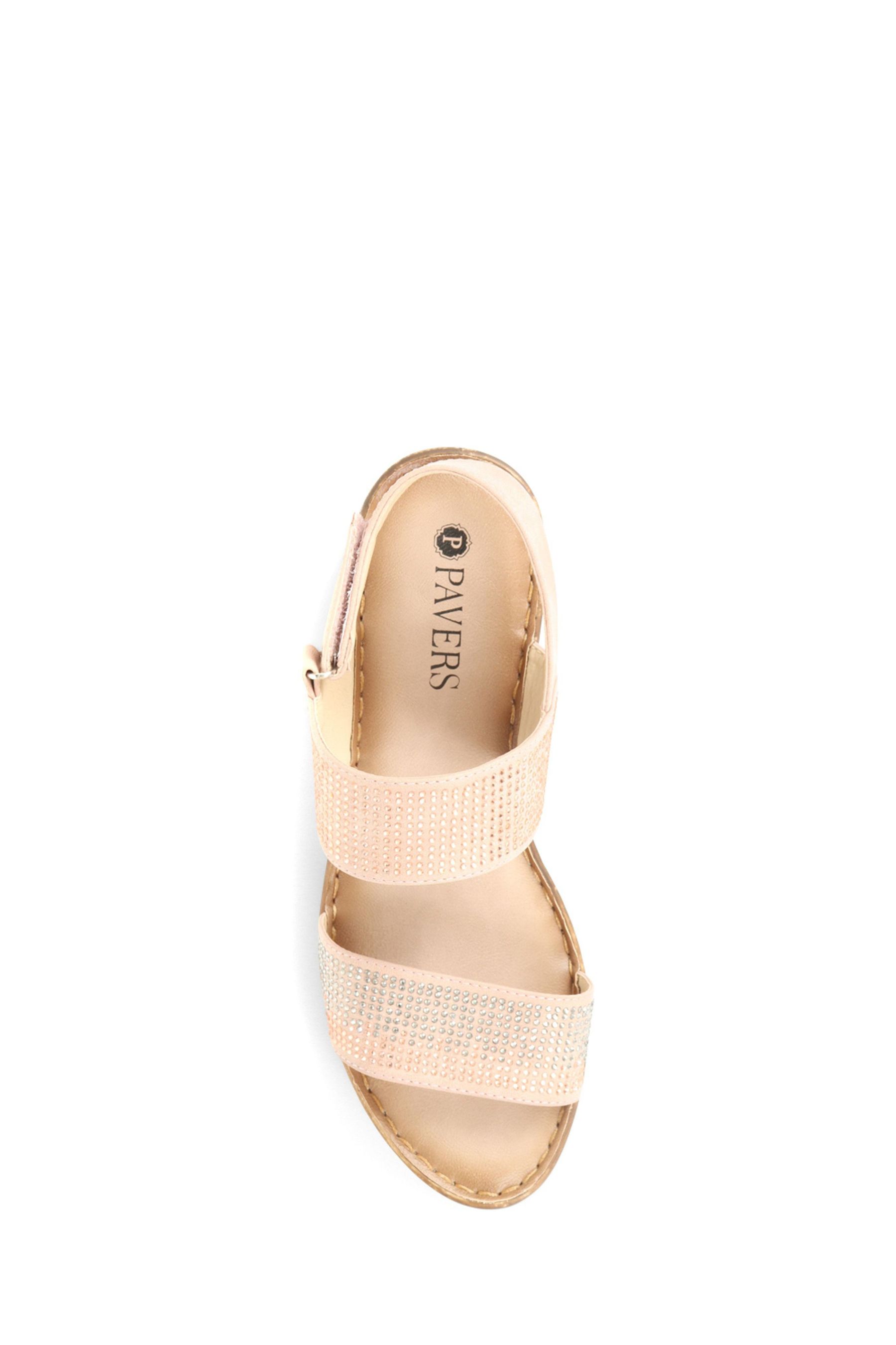 Buy Pavers Pink Lightweight Wedge Sandals from Next Luxembourg