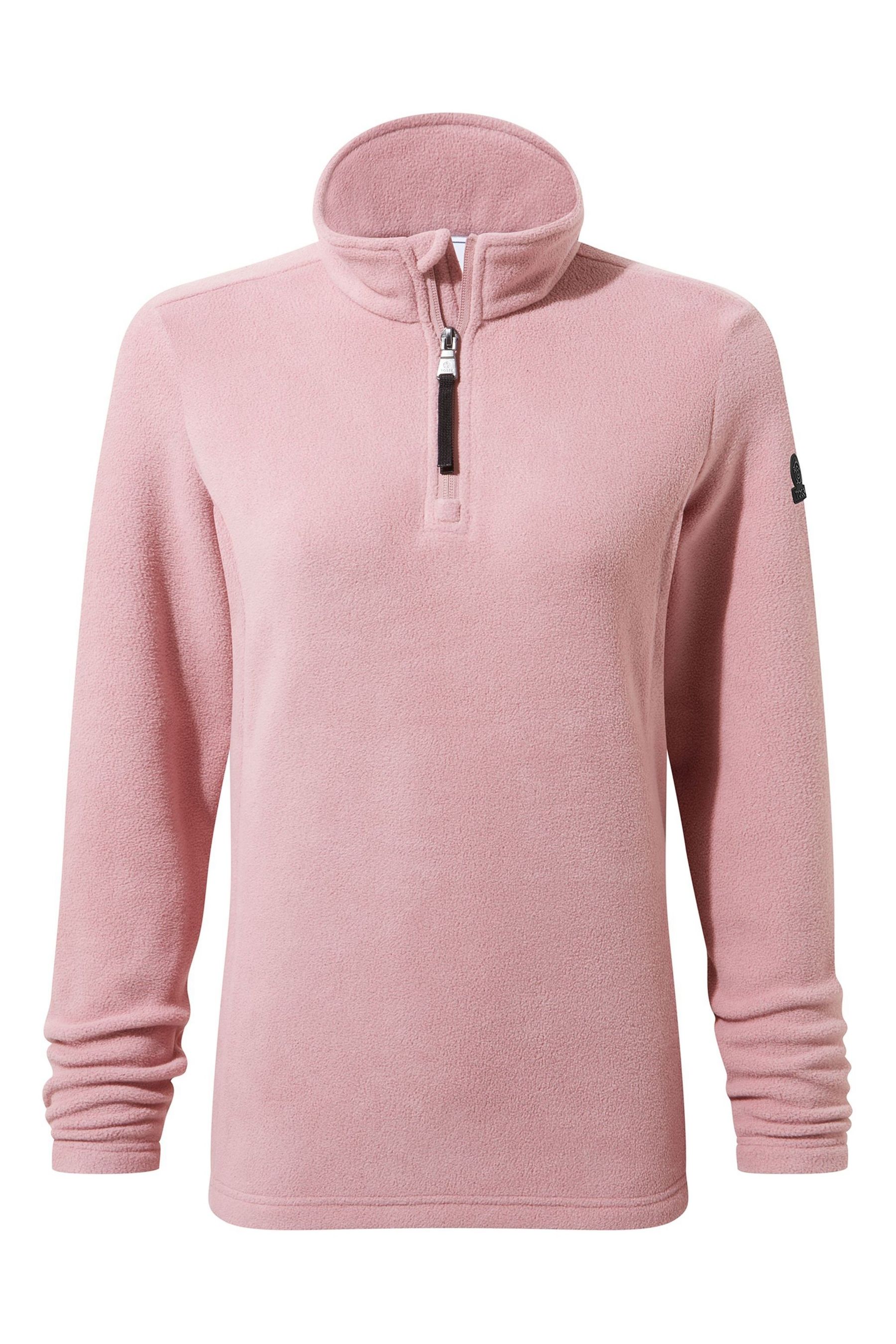 Buy Tog 24 Pink Revive Fleece Zip Neck Jumper from Next Saudi Arabia