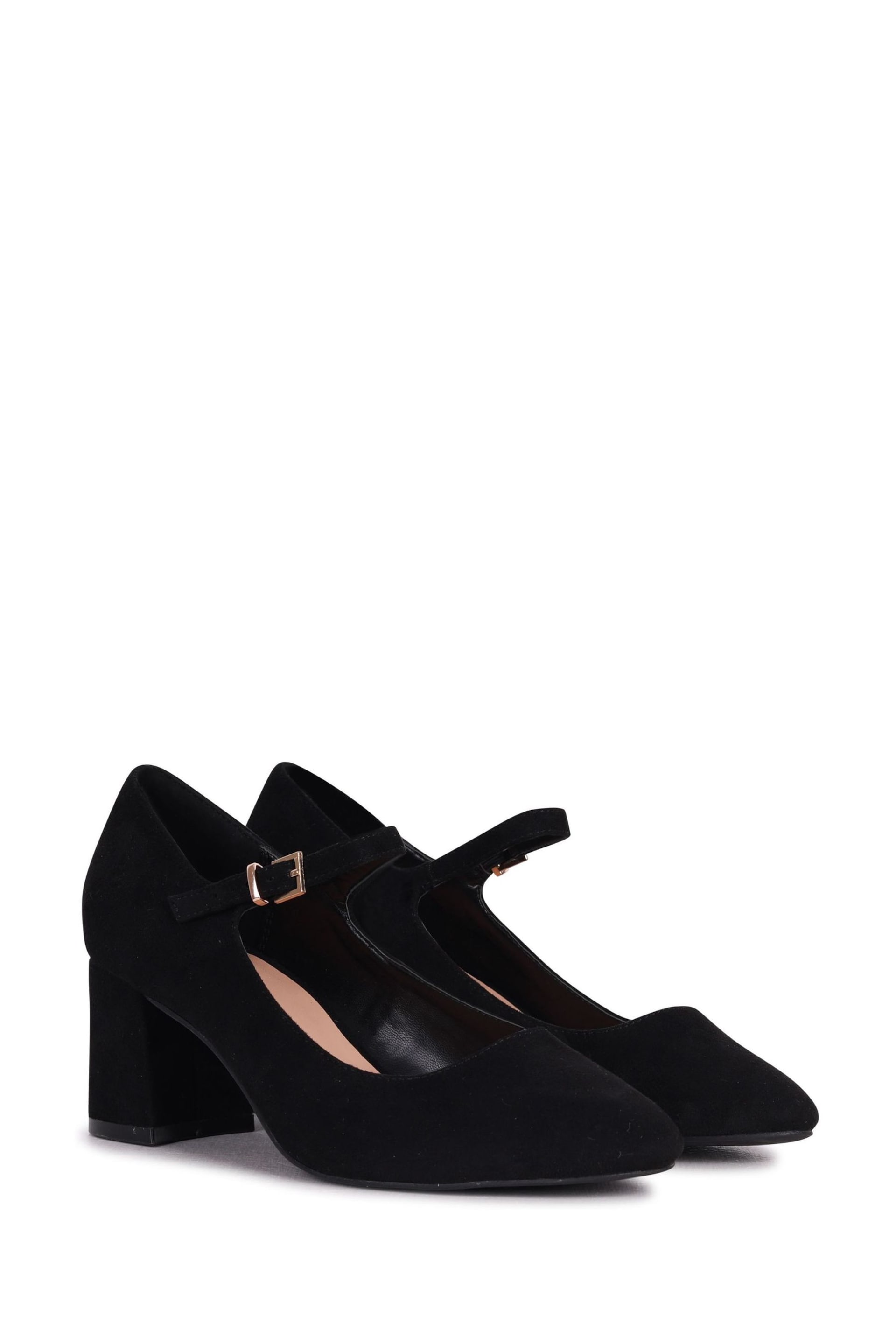 Linzi Black Madeline Court Heel with Block Heels - Image 3 of 4