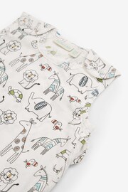 JoJo Maman Bébé White Safari Print 1 Tog Baby Sheet Sleeping Bag - Image 3 of 3