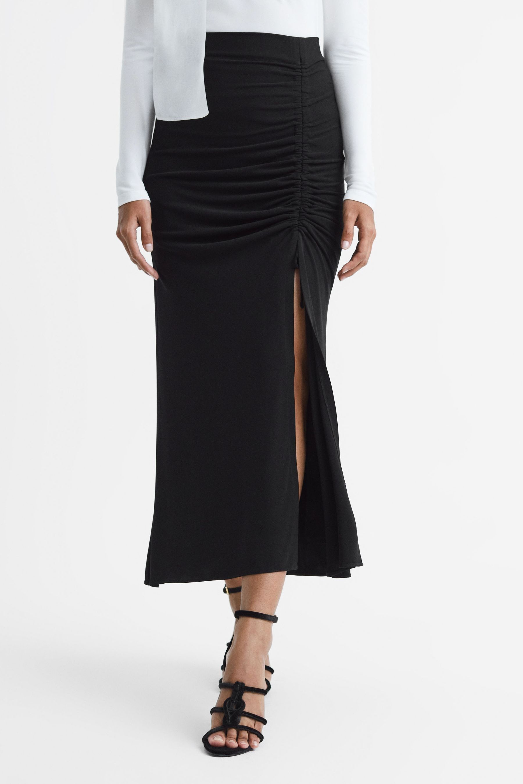 Fitted midi skirt online