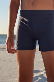 Navy Blue Shorter Length Stretch Swim Shorts (3-16yrs) - Image 4 of 5