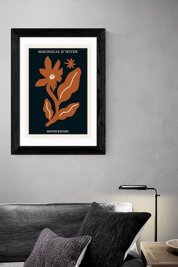 East End Prints Natural Magnolia Dhiver Rust by Ani Vidotto