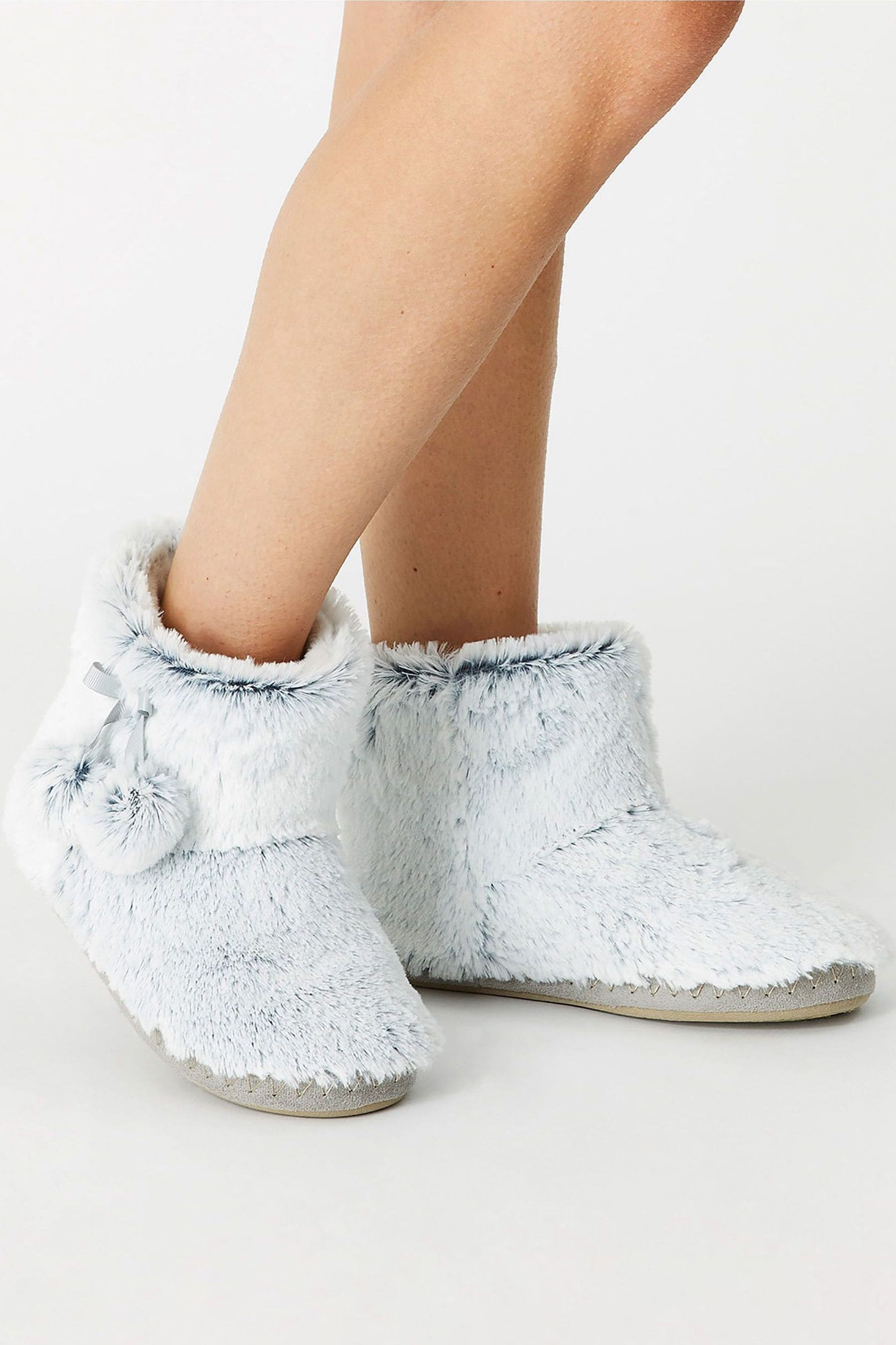 Buy Accessorize Grey Supersoft Slipper Boots from Next Oman