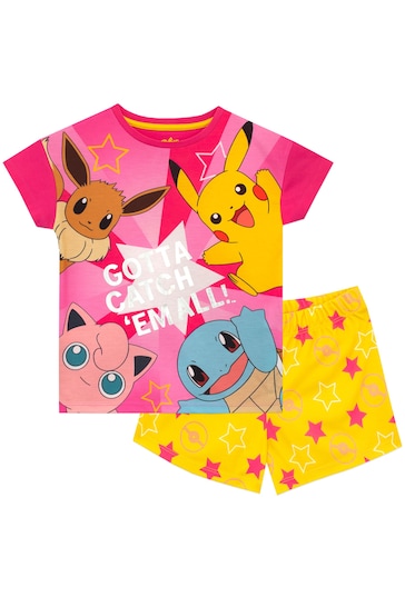 Character Yellow Pokemon Short Pyjamas