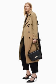 AllSaints Black Mixie Trench Coat - Image 3 of 8