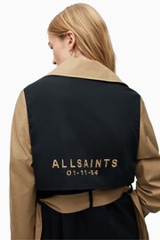 AllSaints Black Mixie Trench Coat - Image 6 of 8