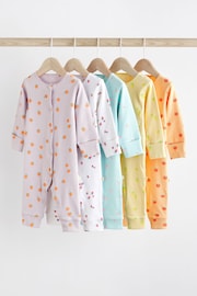 Multi Fruit Print Baby Footless Sleepsuits 5 Pack (0mths-2yrs) - Image 1 of 7