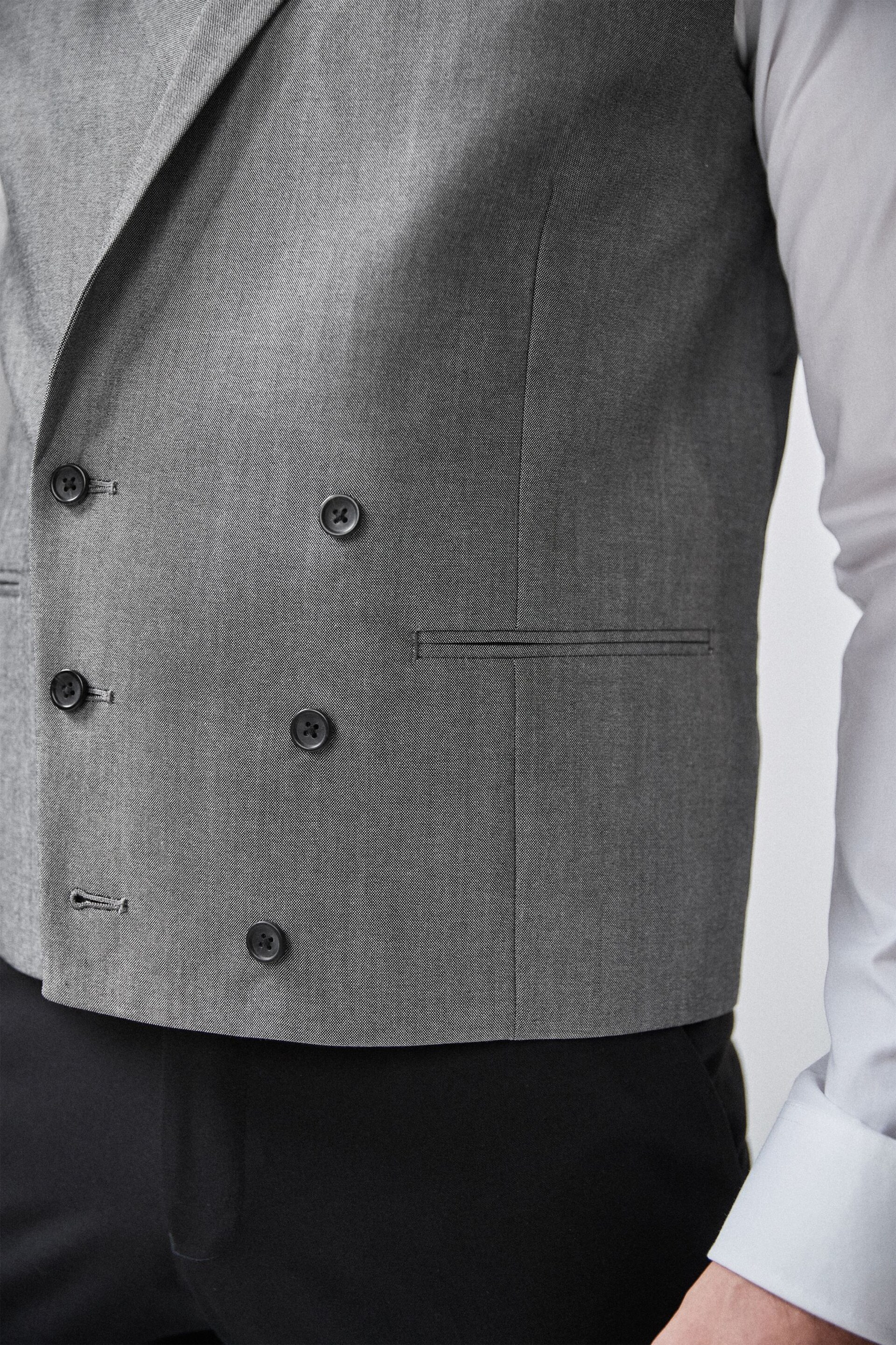 Light Grey Morning Suit Waistcoat - Image 4 of 6