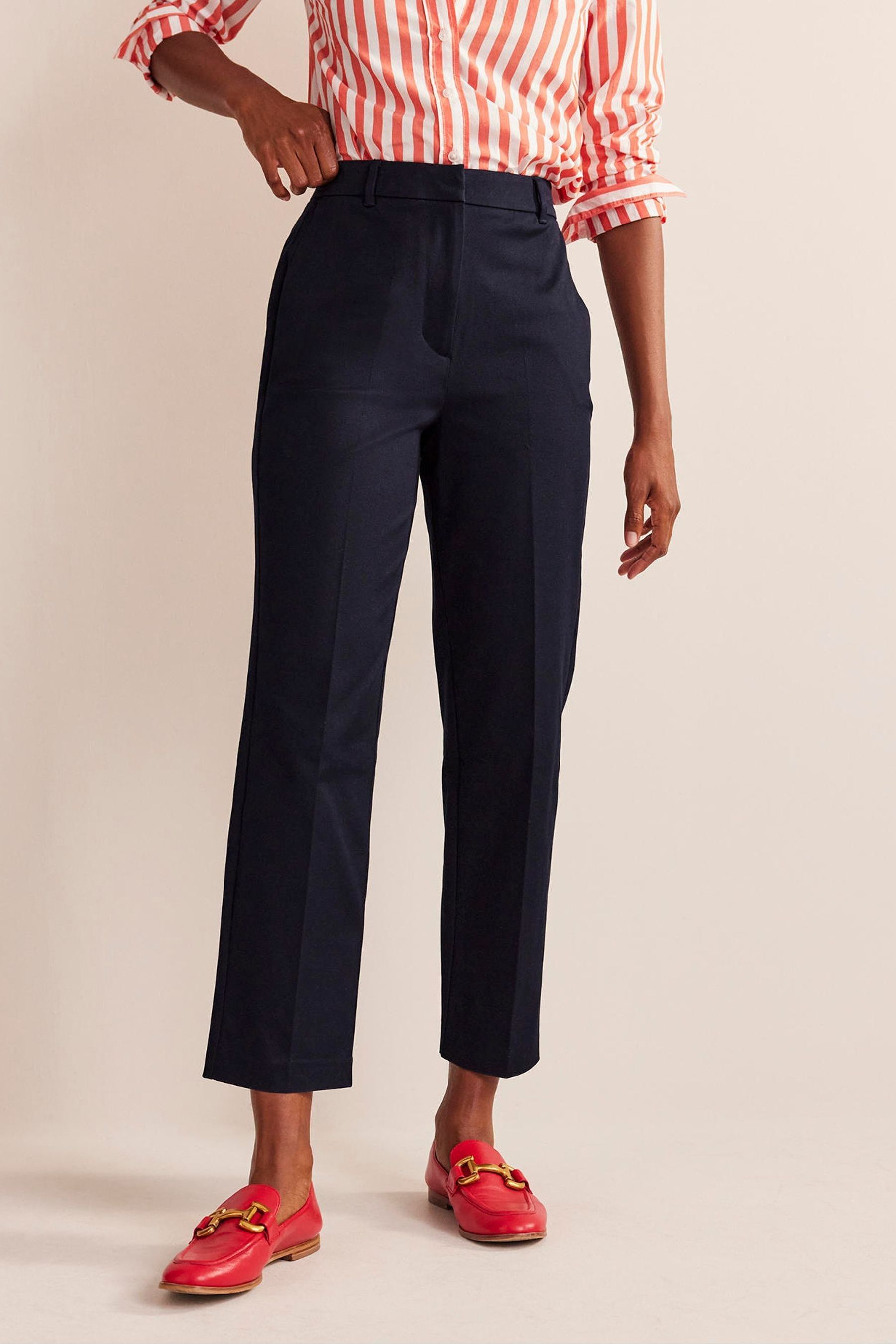 Boden side sale stripe trousers