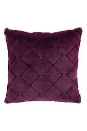 Catherine Lansfield Purple Cosy Diamond Cushion - Image 4 of 5