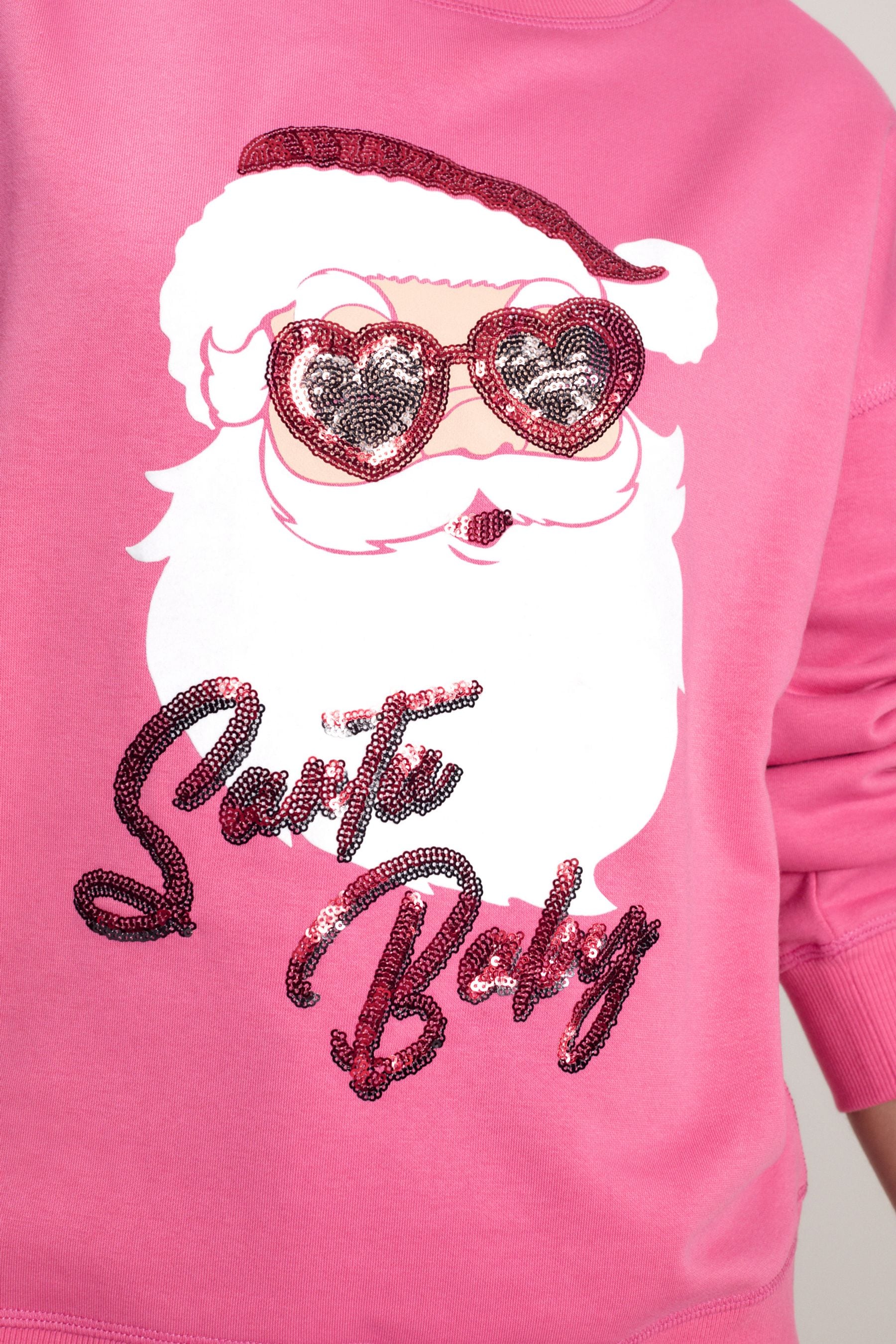 Buy Pink Santa Baby Christmas Sweatshirt from Next Lithuania
