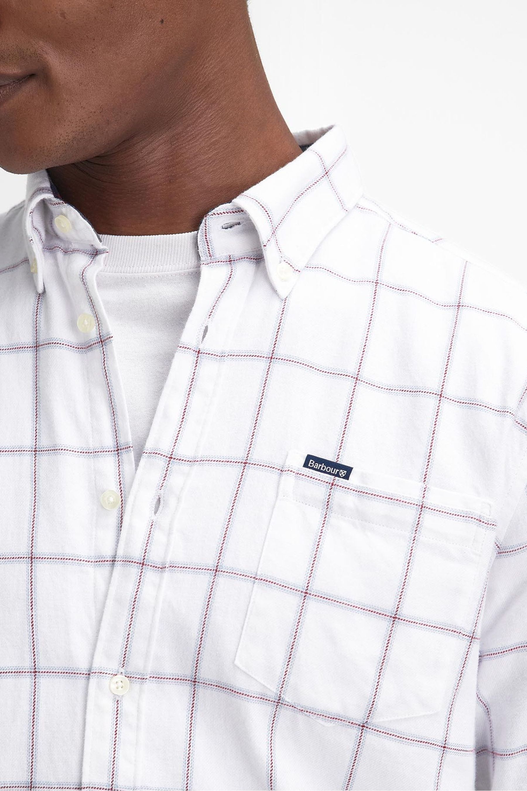 Buy Barbour White Tailored Fit Acorn Tattersall Shirt from the Next UK online shop