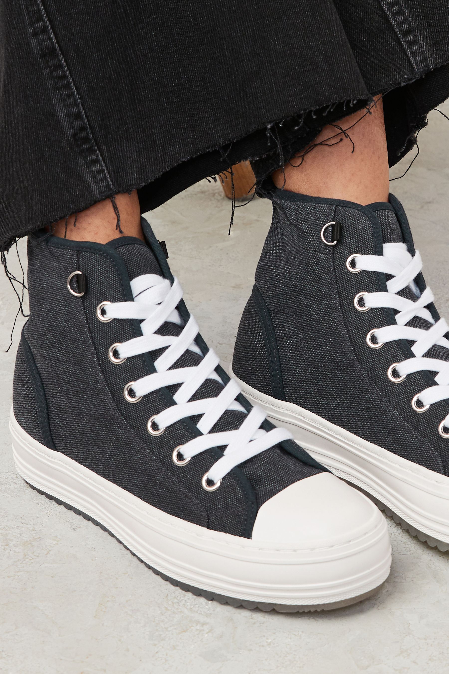 Buy Black Forever Comfort Chunky High Top Baseball Trainers from Next Luxembourg