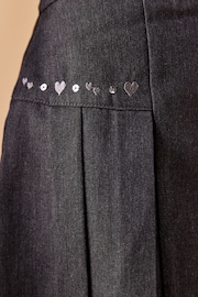 Grey Embroidered Pleat Skirt (3-16yrs) - Image 5 of 6