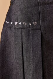 Grey Embroidered Pleat Skirt (3-16yrs) - Image 6 of 6