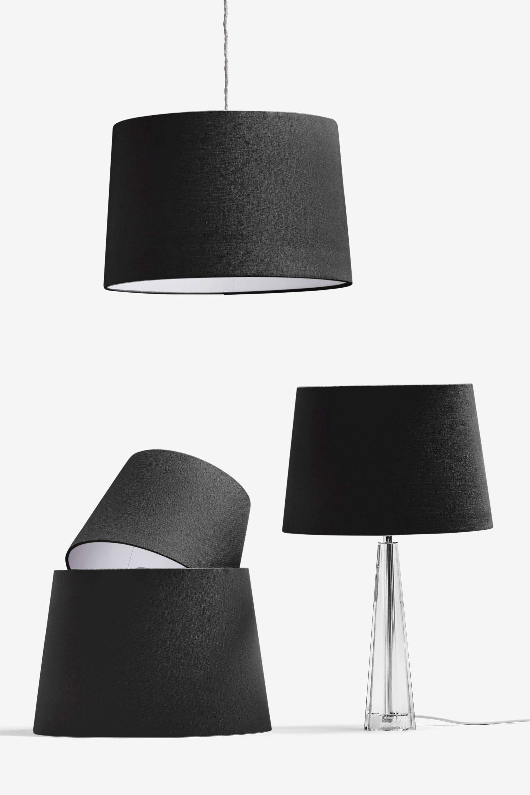 Charcoal grey online lamp shades