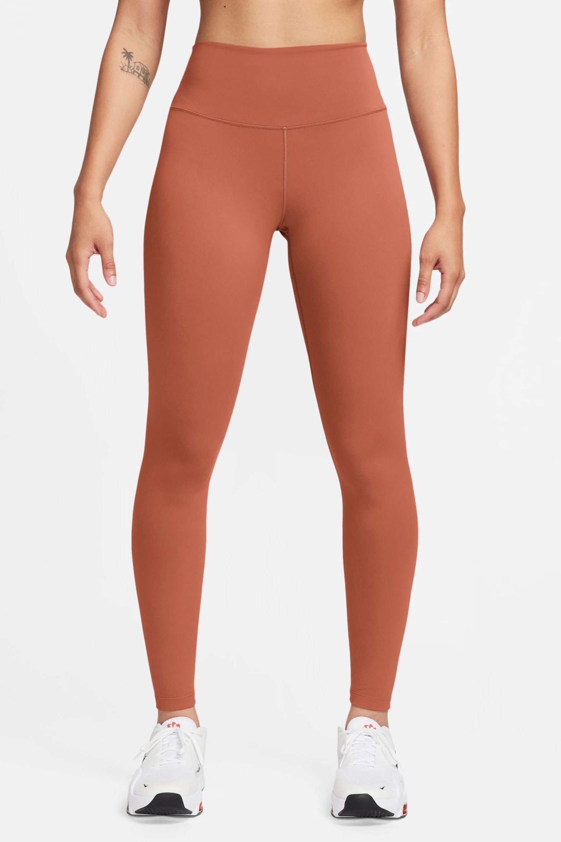 Buy Nike Orange Dri FIT One High Waisted Leggings from Next Luxembourg