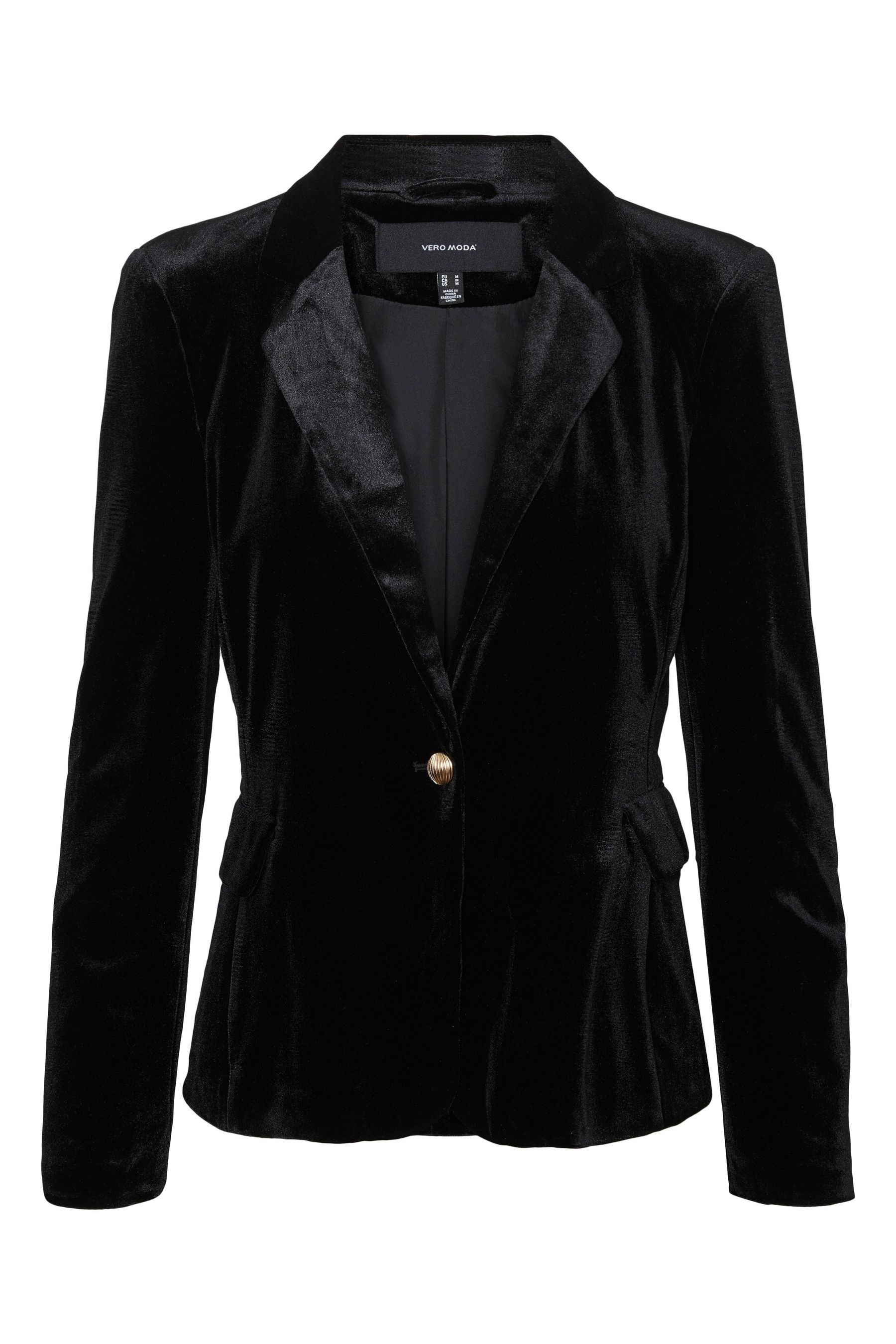 Next black velvet blazer cheap
