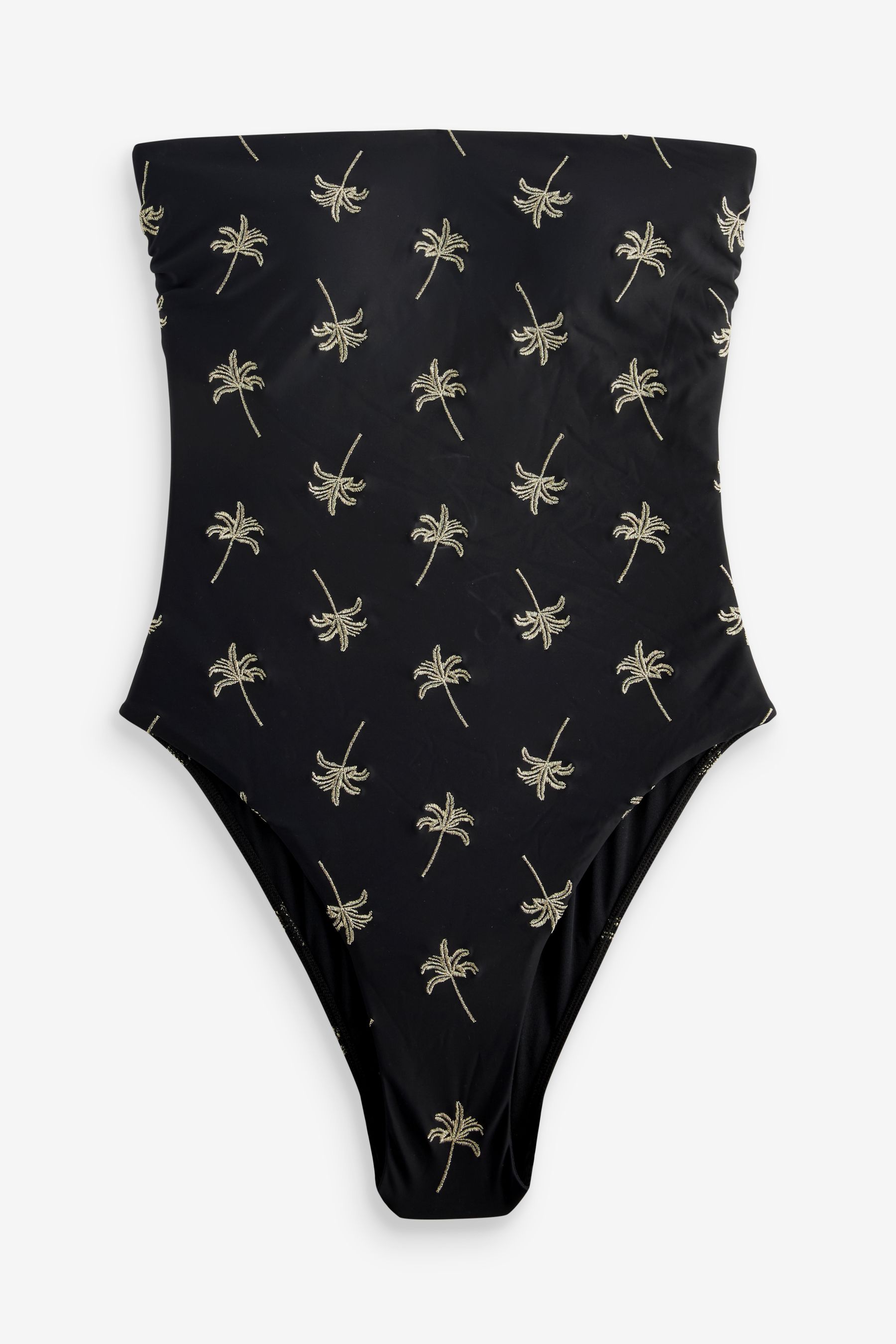 Black embroidered swimsuit shop
