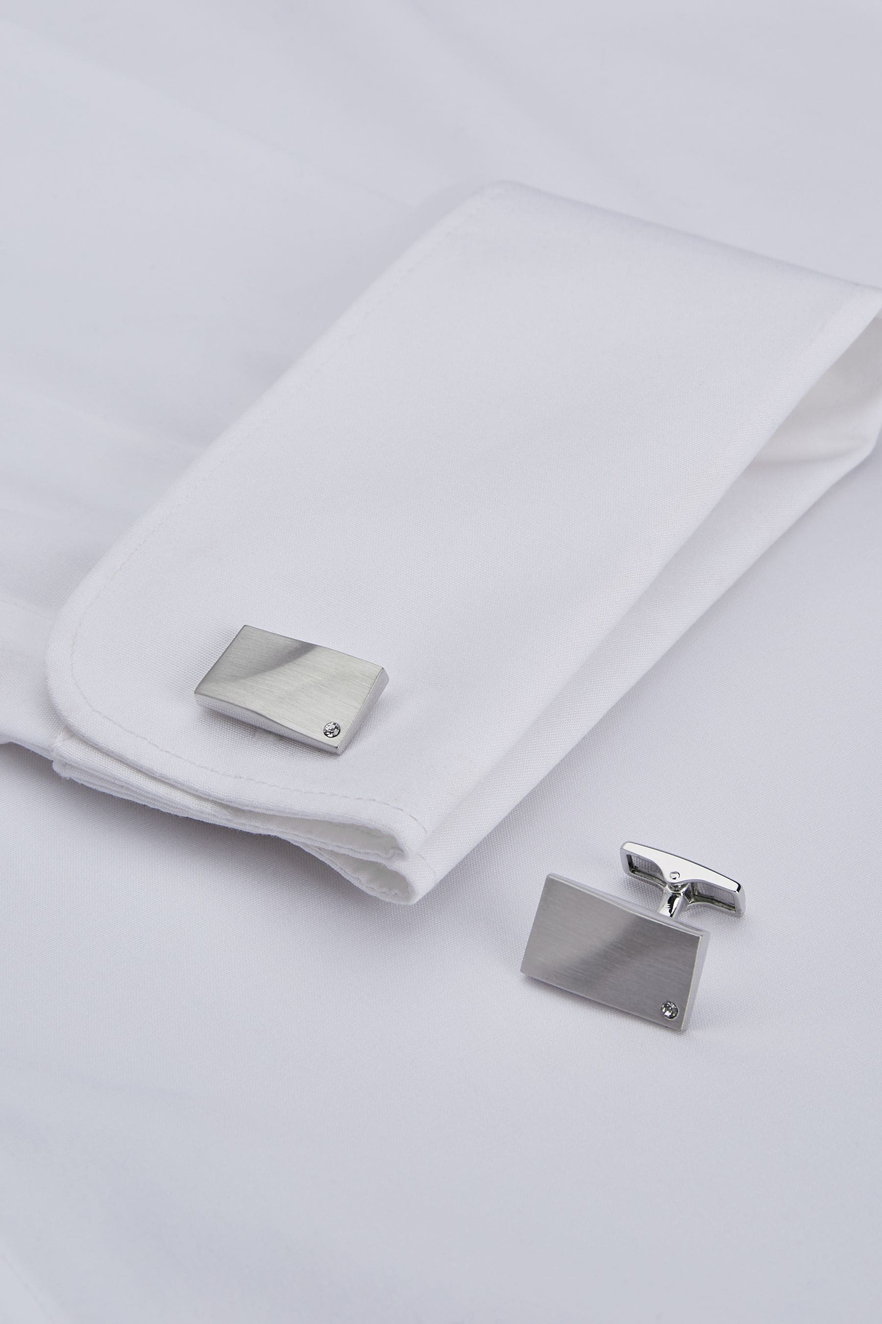 Sterling silver cufflinks sales and tie clip set