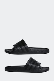 adidas Black Sportswear Adilette Aqua Slides - Image 5 of 10