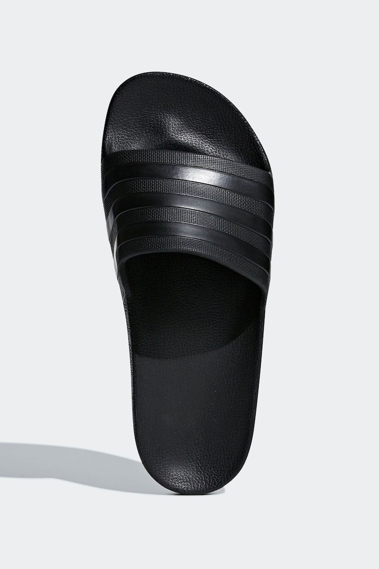 adidas Black Sportswear Adilette Aqua Slides - Image 6 of 10