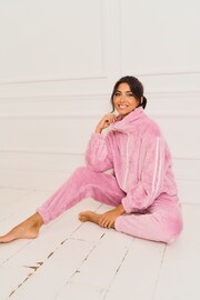 Jim Jam the Label Pink Zip through Twosie Pyjama Set - Image 4 of 6