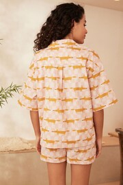 Pink/Cream Scion at Next Mr Fox Short Set Cotton Pyjamas - Image 4 of 10