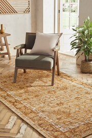 Ochre Yellow Land Oriental Rug - Image 1 of 6