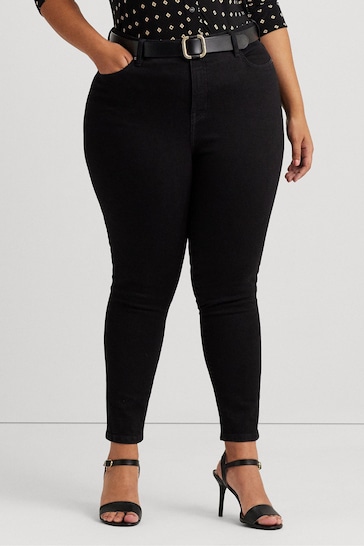 Lauren Ralph Lauren Curve Black Slim Fit Jeans