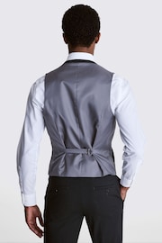 MOSS Charcoal Grey Slim Stretch Suit: Waistcoat - Image 3 of 4