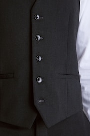 MOSS Charcoal Grey Slim Stretch Suit: Waistcoat - Image 3 of 3