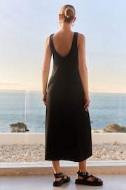 Black Sleeveless Jersey Dress - Image 3 of 6