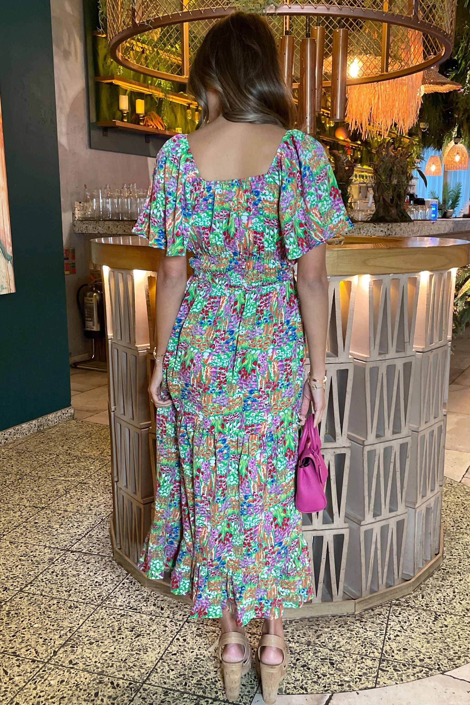 Floral print bardot dress 2025