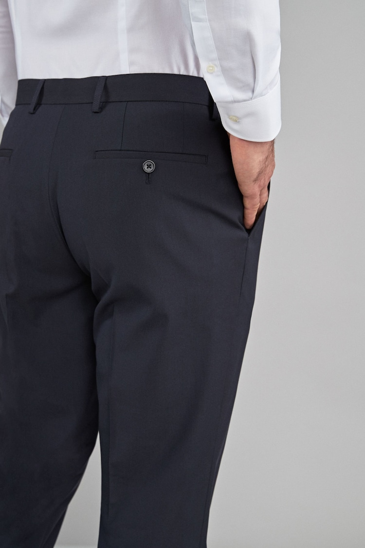 Navy Blue Stretch Smart Trousers - Image 3 of 3