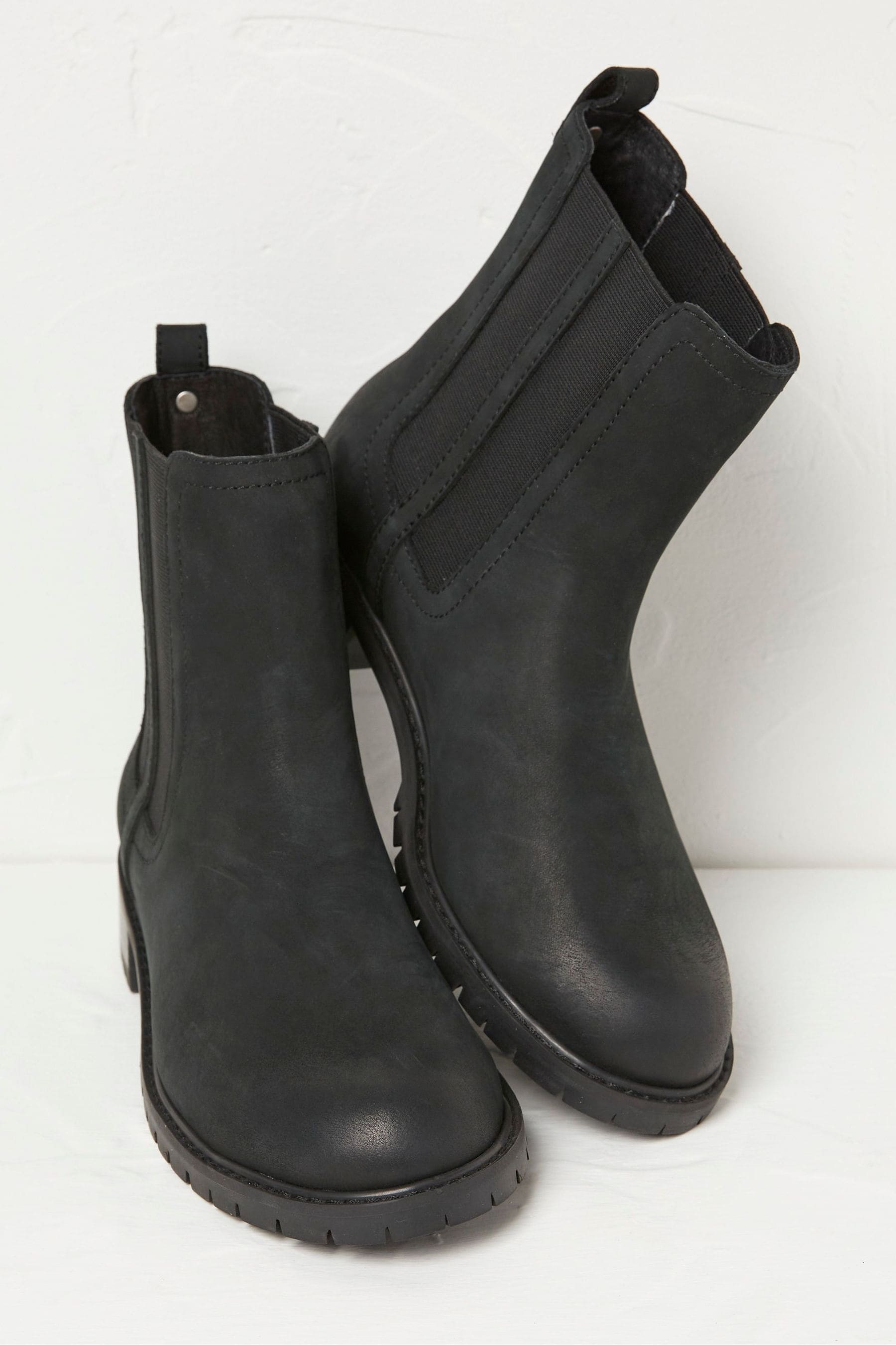 Buy FatFace Black Verity High Ankle Chelsea Boots from Next Luxembourg