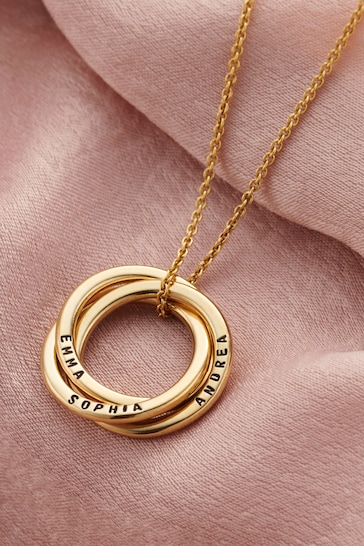 Personalised Russian Ring Necklace by Posh Totty Designs