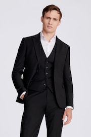 MOSS Black Slim Stretch Suit: Jacket - Image 1 of 5
