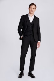 MOSS Black Slim Stretch Suit: Jacket - Image 3 of 5