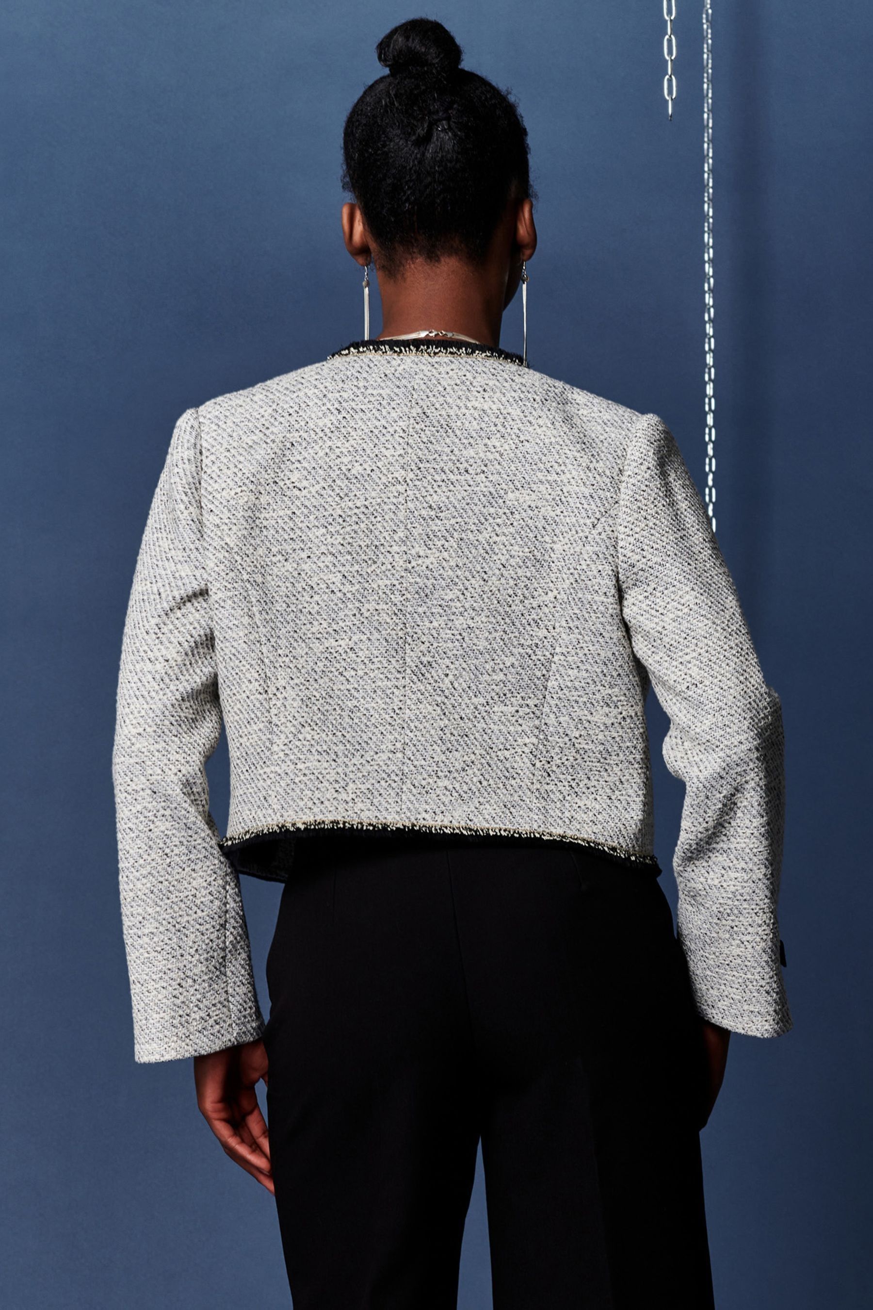 Trim tweed jacket on sale