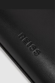 Reiss Black Brompton Leather Double Strap Pouch Bag - Image 3 of 4